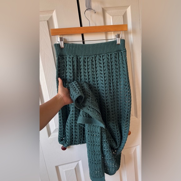 Anthropologie Crochet Knit Vacation Cover Up US/S, Emerald Green Resprtwear - Picture 4 of 14